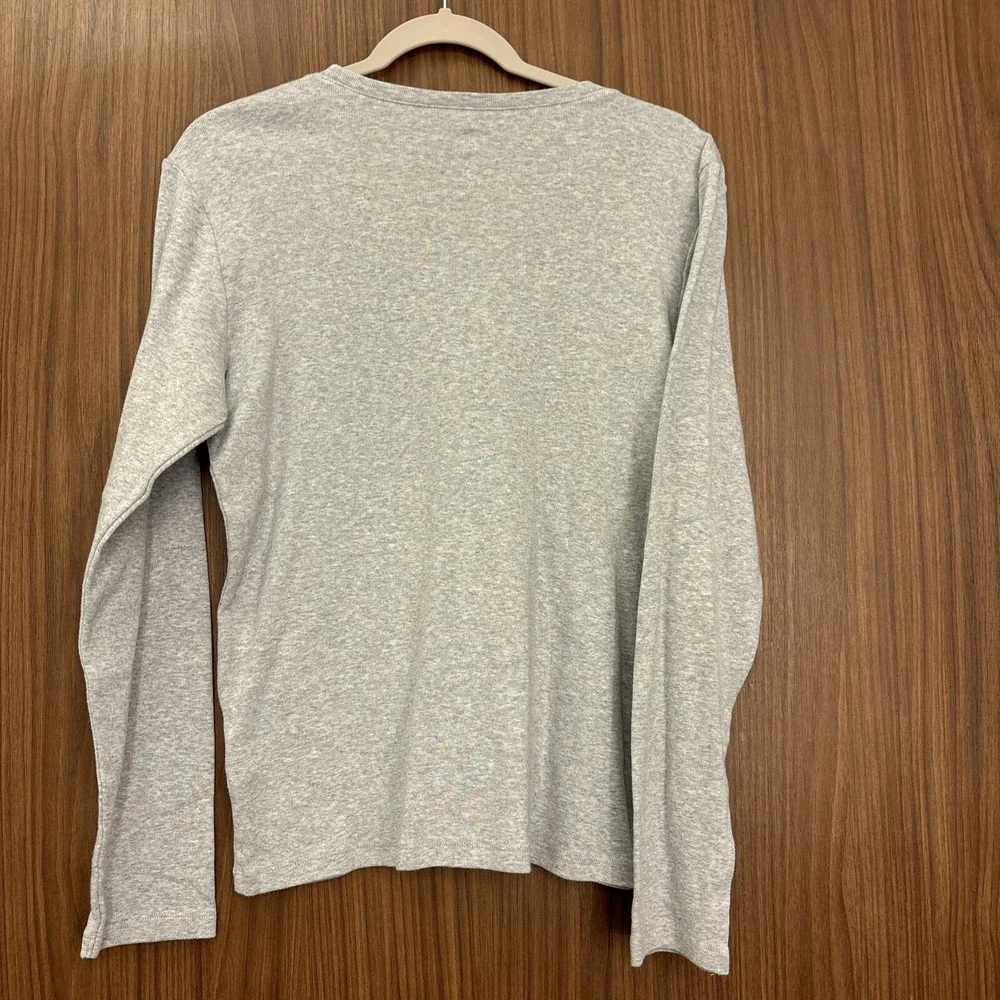 Lot Of 3 Tommy Hilfiger Long Sleeve Woman's Shirts Gray Navy Size XL - Picture 7 of 10